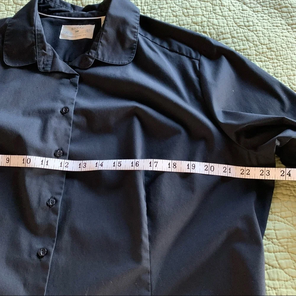 Riders by Lee Black Button Front Shirt Size XXL - Picture 5 of 12